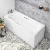 1700 x 700 Colt Single Ended Steel Bath with 2 Tap Holes and Grips 1700 x 700 Colt Single Ended Steel Bath with 2 Tap Holes and Grips