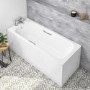 Single Ended Steel Bath with Twin Grip Holes - 1600 x 700mm