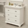 Valencia 900mm Vanity Unit - White 3 Drawer Unit