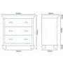 Valencia 900mm Vanity Unit - White 3 Drawer Unit