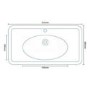 Valencia 900mm Vanity Unit - White 3 Drawer Unit