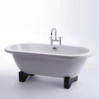 Shanghai Double Ended Freestanding Bath With Wooden Feet - L1750 x W790mm