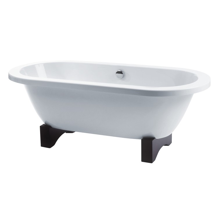 Shanghai Double Ended Freestanding Bath With Wooden Feet - L1750 x W790mm