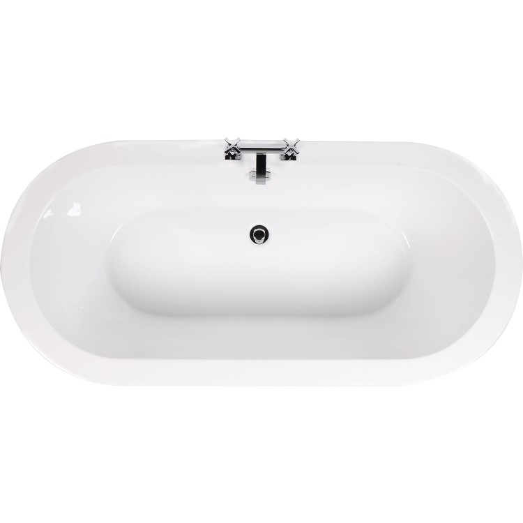 Shanghai Double Ended Freestanding Bath With Wooden Feet - L1750 x W790mm