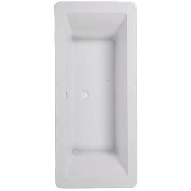 Black Freestanding Double Ended Bath with Chrome Feet 1700 x 750mm - Athena