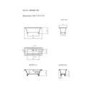 Black Freestanding Double Ended Bath with Chrome Feet 1700 x 750mm - Athena