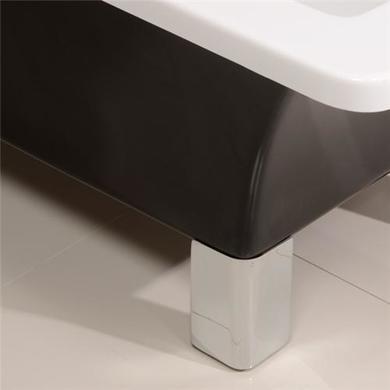 Black Freestanding Double Ended Bath with Chrome Feet 1700 x 750mm - Athena