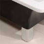 Black Freestanding Double Ended Bath with Chrome Feet 1700 x 750mm - Athena