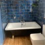 Black Freestanding Double Ended Bath with Chrome Feet 1700 x 750mm - Athena
