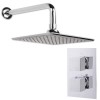EcoCube Dual Valve with 200mm Square Shower Head &amp; Wall Arm