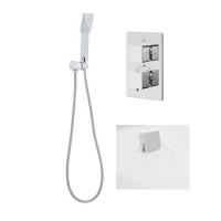 EcoCube Concealed Dual Control Shower Valve with Diverter, Overflow and Handset