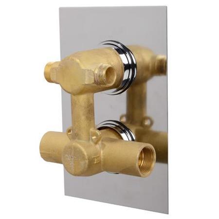 EcoCube Concealed Dual Control Shower Valve with Diverter, Overflow and Handset