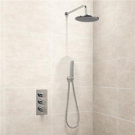 EcoS9 Triple Valve with Diverter, Wall Outlet, Hose, Handset, Shower Head and Overflow