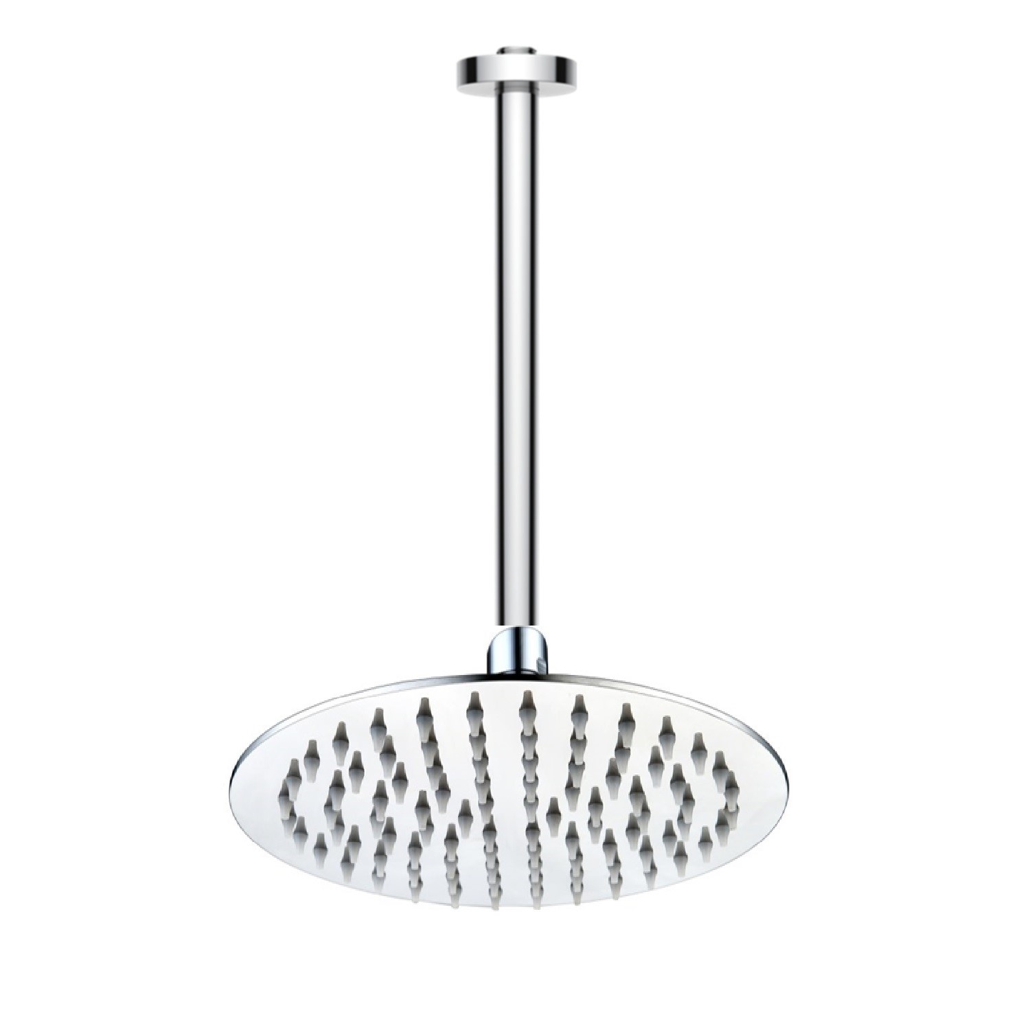 200mm Ultra Slim Round Shower Head with Ceiling Arm