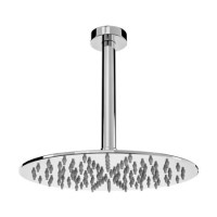 300mm Chrome Ultra Slim Round Rainfall Shower Head with Ceiling Arm 300mm Chrome Ultra Slim Round Rainfall Shower Head with Ceiling Arm