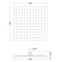 400mm Square Ultra Slim Ceiling Rain Shower Head