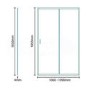 Aqualine 4mm 1100 x 800 Sliding Door Shower Enclosure