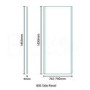 Aqualine 4mm 1100 x 800 Sliding Door Shower Enclosure