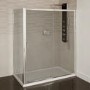Aqualine 4mm 1600 x 800 Sliding Door Shower Enclosure