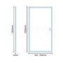 760 x 800mm Pivot Shower Enclosure 6mm Glass Shower Door & Side Panel - Aqualine