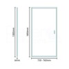 760 x 900mm Pivot Shower Enclosure 6mm Glass Shower Door &amp; Side Panel - Aqualine