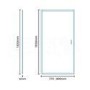 800 x 800 Pivot Shower Enclosure - 6mm Glass - Aqualine