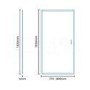 800 x 800 Pivot Shower Enclosure - 6mm Glass - Aqualine