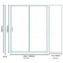 Aquafloe Iris 8mm 1100 x 800 Sliding Door Shower Enclosure