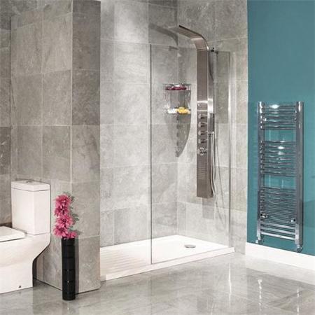 1850 x 900 8mm Walk In Glass Shower Screen with Shower Tray
