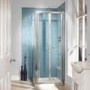 Bi Fold Door Shower Enclosure with Shower Tray 700 x 700mm - 6mm Glass - Aquafloe Range