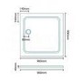 Bi Fold Door Shower Enclosure 900 x 900mm with Shower Tray - 6mm Glass - Aquafloe Range