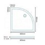 Quadrant Shower Tray 800 x 800mm - Easy Plumb