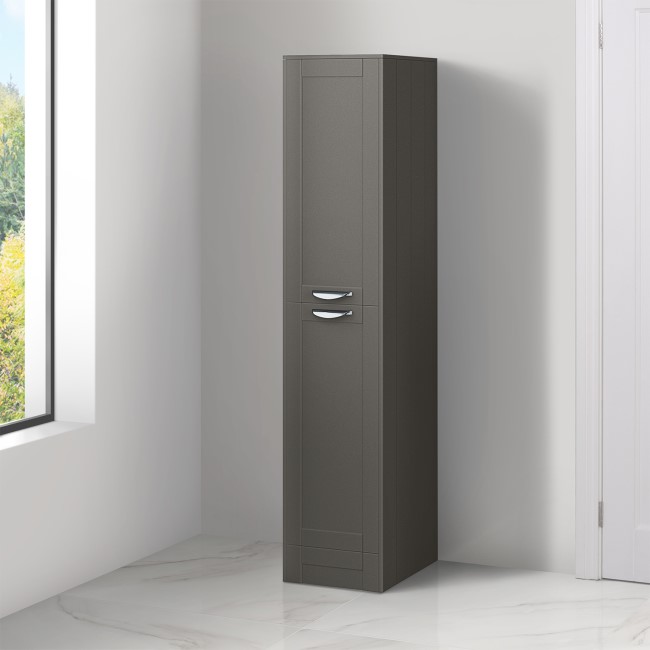 1400mm 2 Door Bathroom Storage Unit Grey - Nottingham