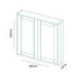 Wall Hung Mirrored Bathroom cabinet - White Modern Handle - Nottingham Range