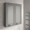 Grey Wall Hung Bathroom Cabinet - Modern Handle - Nottingham Range