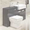 Cuba Toilet &amp; Basin Combination Unit with Tabor Square Toilet - Grey