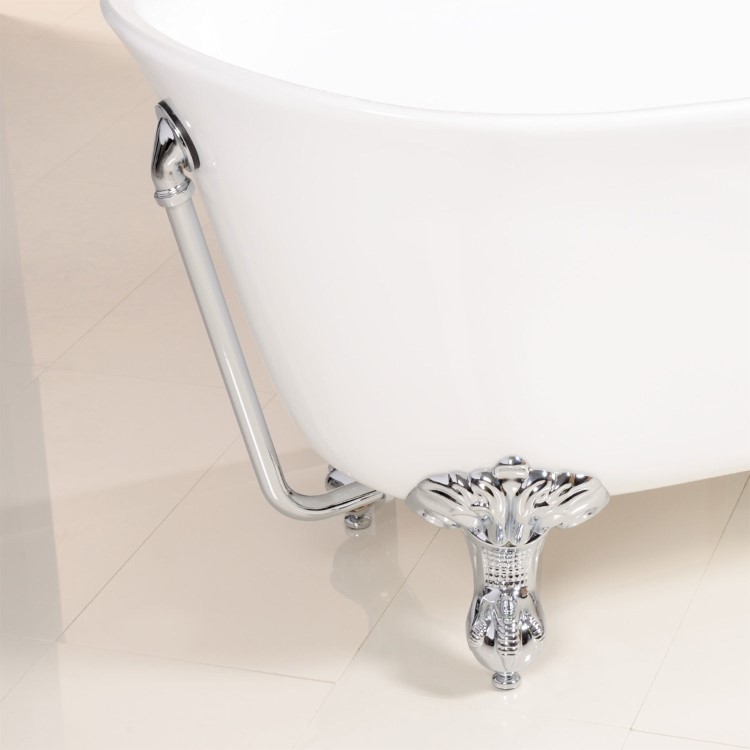 Solar Freestanding Slipper Bath with Traditional Feet