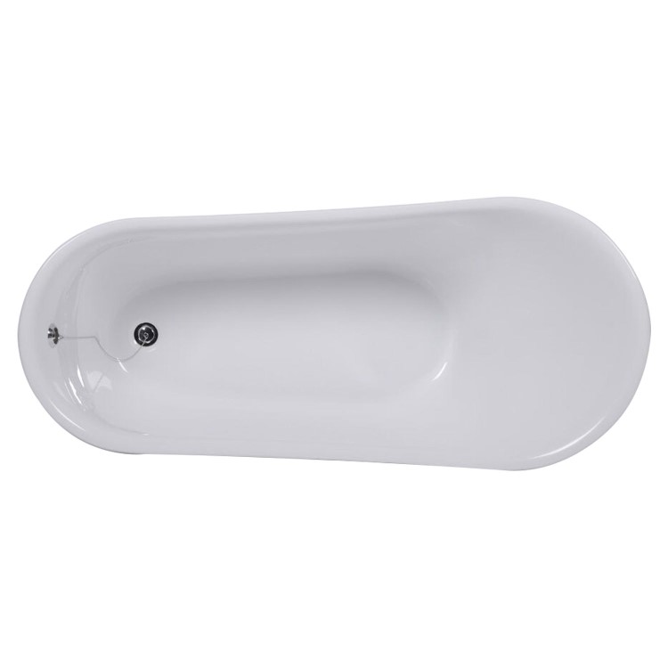 Solar Freestanding Slipper Bath with Traditional Feet