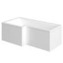 Left Hand L-Shaped Shower Bath with Front Panel and Shower Screen - L1670 x W850mm