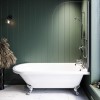 Freestanding Single Ended Shower Bath with Chrome Feet &amp; Bath Screen 1670 x 740mm - Park Royal