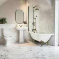 Traditional Brass Shower Bath Suite with Toilet & Basin - Park Royal