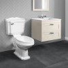 Nottingham Ivory 600mm Two Drawer Wall Hung Vanity Unit with Victoriana Toilet
