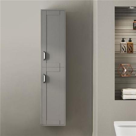 1400mm Wall hung Bathroom Cabinet - Grey Modern Handle - Nottingham Range
