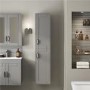 1400mm Wall hung Bathroom Cabinet - Grey Modern Handle - Nottingham Range