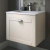600mm Wall Hung Vanity Unit with Basin Ivory - Nottingham