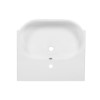 600mm Wall Hung Vanity Unit - White Double Drawer - Madrid Range