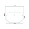 600mm Wall Hung Vanity Unit - White Double Drawer - Madrid Range