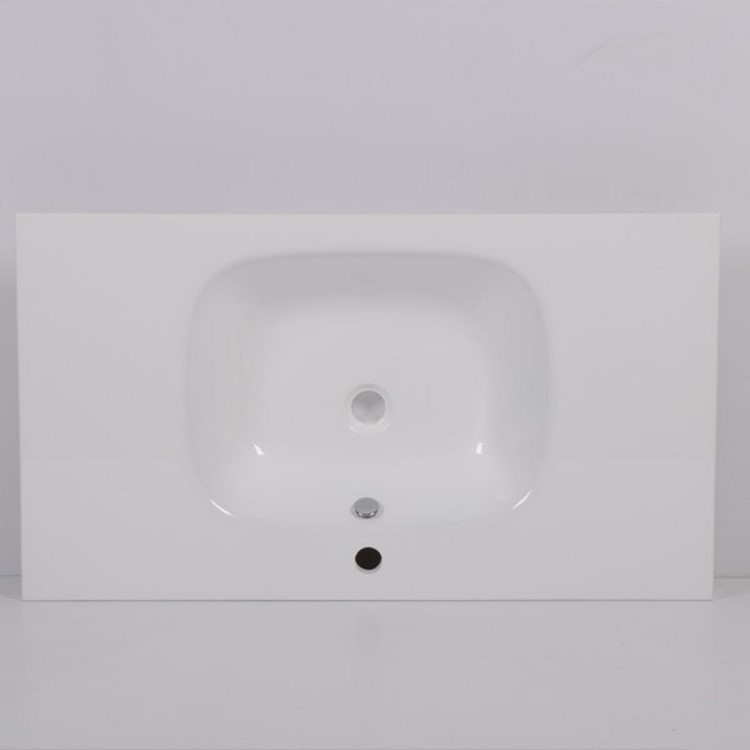 900mm Wall Hung Vanity Unit with Basin - White Single Drawer - Barcelona Range