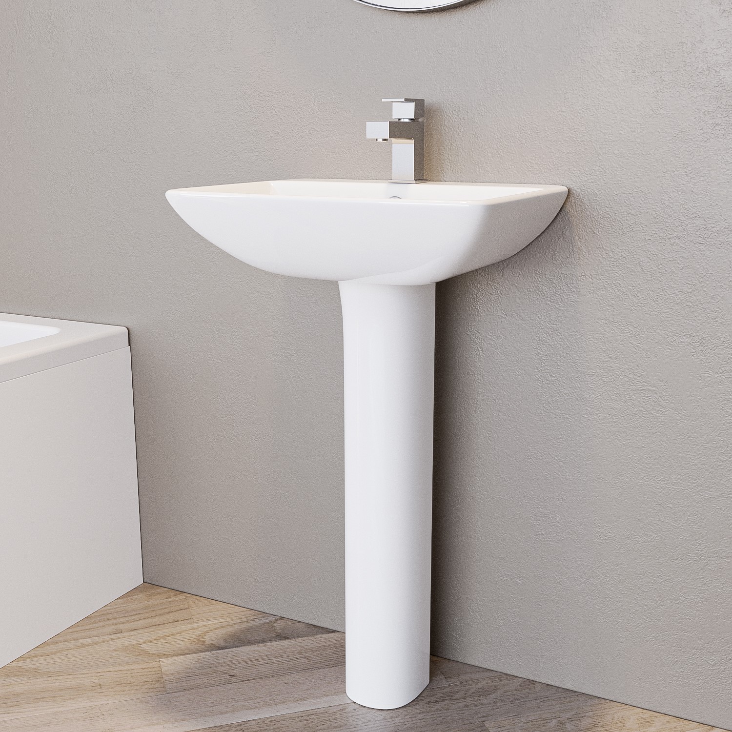 Rectangular Pedestal Basin 500mm - Voss