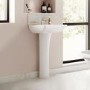 500mm Close Coupled Toilet and Basin Full Pedestal Suite - Voss
